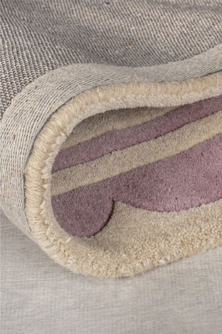 Wollen Vloerkleed Lois - Lichtpaars en Beige