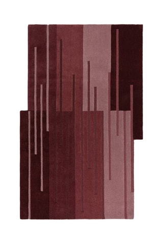 Wollen Vloerkleed Split Ombre Shaped - Bordeauxrood en Roze