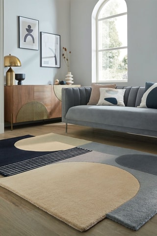 Wollen Vloerkleed Lozenge - Grijs