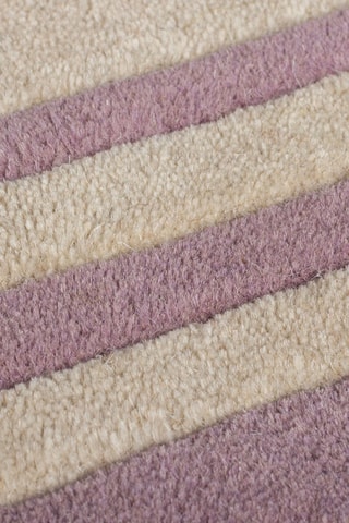Wollen Vloerkleed Lois - Ecru en Lilapaars