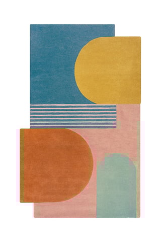 Wollen Vloerkleed Lozenge - Multicolor