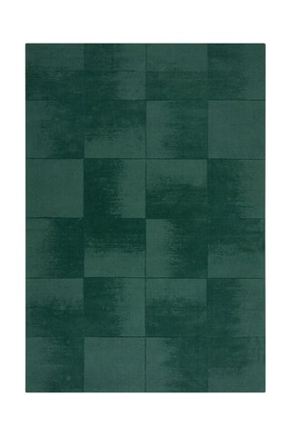 Wollen Vloerkleed Demi Check Ombre - Groen