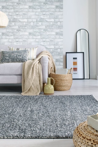 Wollen Vloerkleed Minerals Donkergrijs