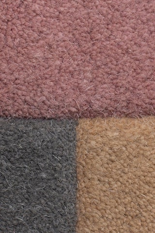 Wollen Vloerkleed Collage Roze en Geel