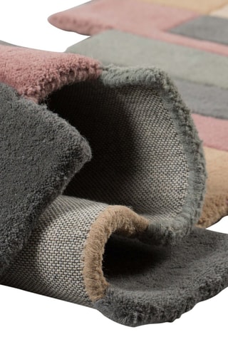 Wollen Vloerkleed Collage Roze en Geel