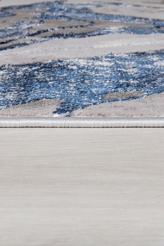 Vloerkleed Marbled Grijs en Marineblauw