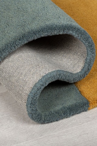 Wollen Vloerkleed Abstract Blauw