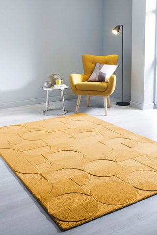 Wollen Vloerkleed Gigi Mosterdgeel