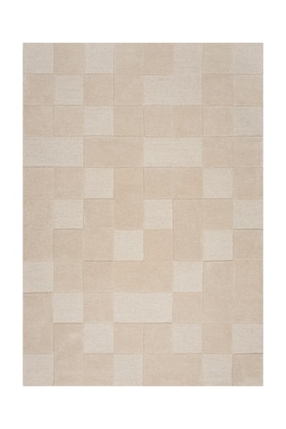 Wollen Vloerkleed Checkerboard Naturel