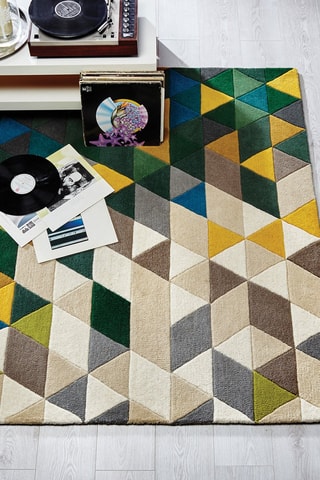 Wollen Vloerkleed Prism Groen 