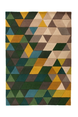 Wollen Vloerkleed Prism Groen 