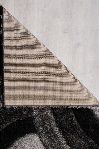 Vloerkleed Velvet Carved Grijs en Zwart