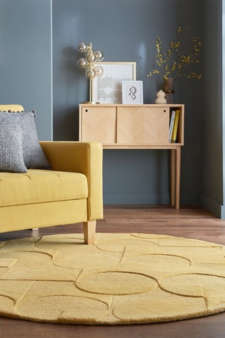Wollen Vloerkleed Gigi Mosterdgeel