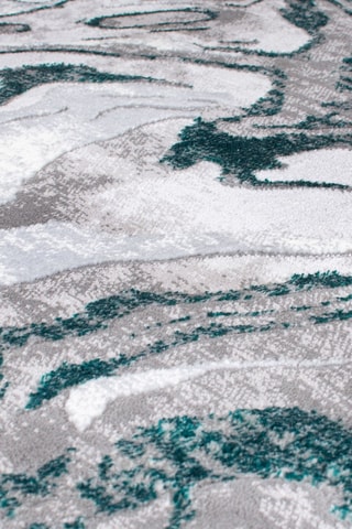 Vloerkleed Marbled Grijs en Smaragdgroen