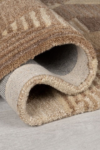 Wollen Vloerkleed Asher - Bruin en Beige