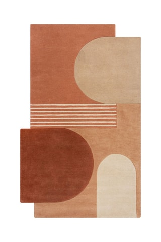 Wollen Vloerkleed Lozenge - Terracotta
