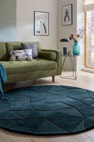 Wollen Vloerkleed Shard - Nachtblauw