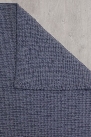 Wollen Vloerkleed Chunky -  Blauw