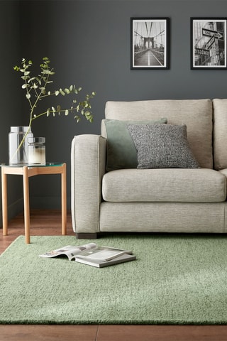 Wollen Vloerkleed Alto -  Olijfgroen