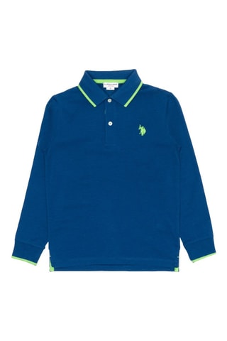 Polo - Azul-cobalto e verde-claro