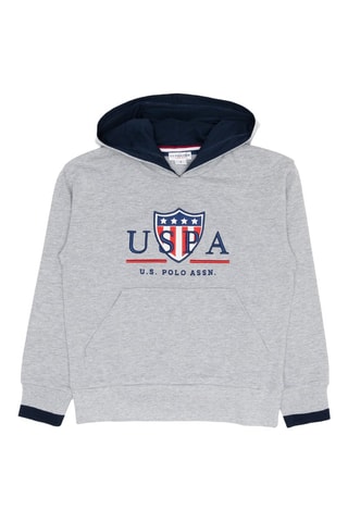 Sweat com capuz - Cinzento-claro mesclado