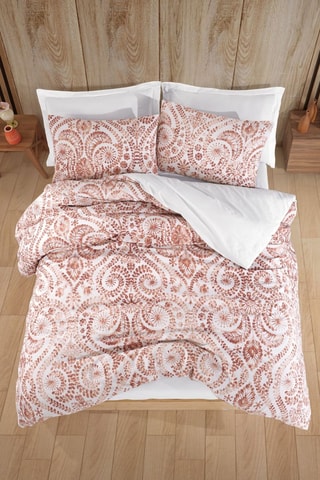 Parure de couette en coton  47 fils/cm² Loop - Rouge