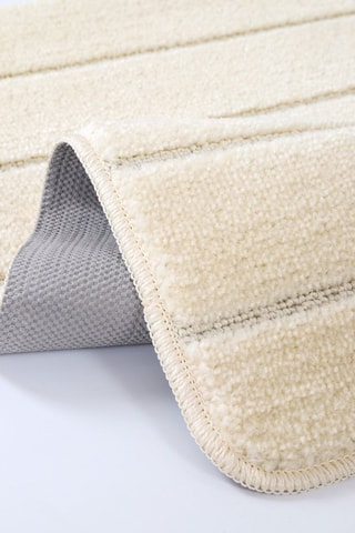 2 tapis de bain Yeni Cizgili - Crème - 50 x 80 cm et 40 x 50 cm