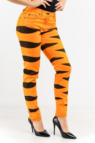 Calças cintura alta - Laranja