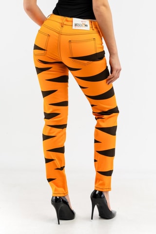 Calças cintura alta - Laranja