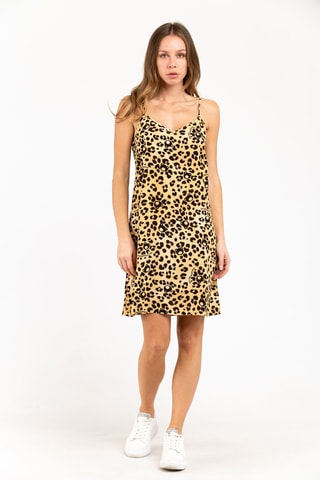 Vestido direito Camel