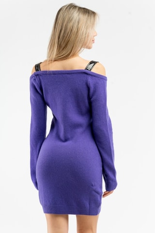 Vestido-camisola em lã e caxemira - Violeta