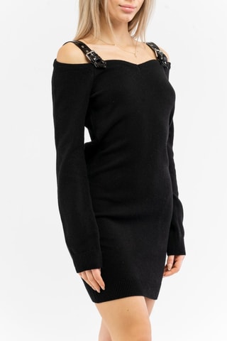 Vestido em lã e caxemira - Preto