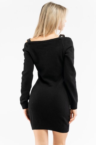 Vestido em lã e caxemira - Preto