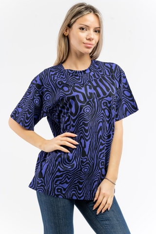 T-shirt oversize - Azul e preto