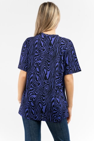 T-shirt oversize - Azul e preto