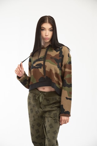 Sweat com capuz Caqui