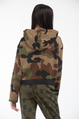 Sweat com capuz Caqui