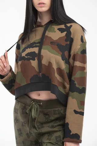 Sweat com capuz Caqui