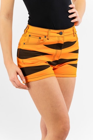 Calções cintura alta - Laranja