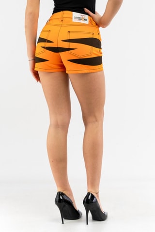 Calções cintura alta - Laranja