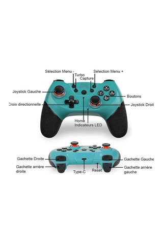 Manette Techkidz - Compatible Switch / PC