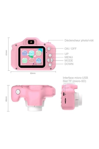 Máquina fotográfica digital - EasyClick - Criança - Rosa