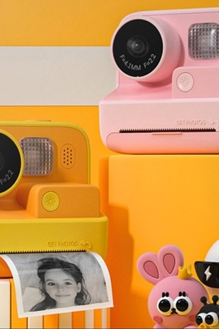 Máquina fotográfica digital com impressão instantânea - PolaroKid - Amarelo
