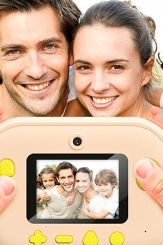 Máquina fotográfica digital com impressão instantânea - Unicórnio - Rosa