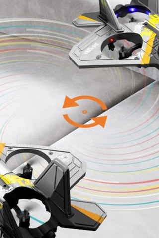 Avião telecomandado rotação 360º - Modelo disparo contínuo Preto