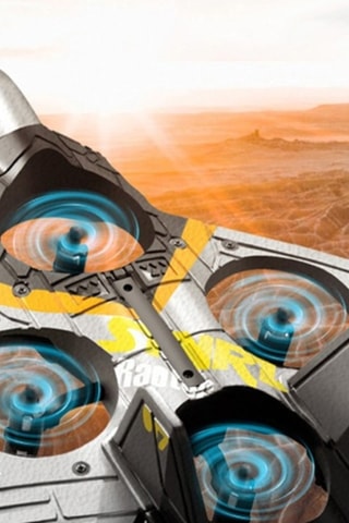 Avião telecomandado rotação 360º - Modelo disparo contínuo Preto