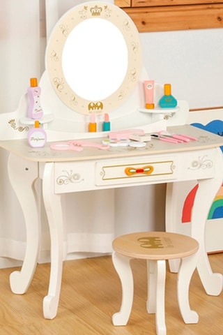 Coiffeuse TechKidz - En bois - Avec tabouret et accessoires