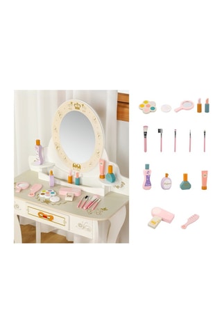 Coiffeuse TechKidz - En bois - Avec tabouret et accessoires