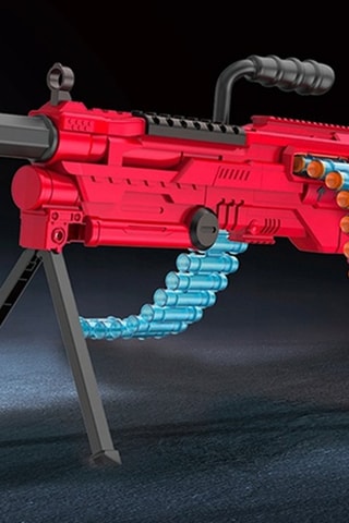 Espingarda motorizada rajada com 40 dardos Sniper - Preto e vermelho