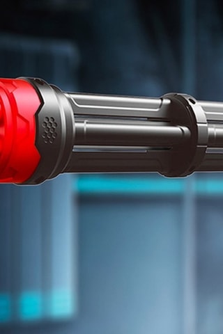 Metralhadora motorizada rajada com 40 dardos Guerilla - Preto e vermelho